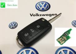 Ключ зажигания, смарт-ключ. Volkswagen: Passat, Caddy, Eos, Transporter, Jetta, up!, Scirocco, Ameo, Tiguan, Sharan, Touran, Golf, Beetle, Fox, Polo Д...
