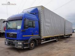 MAN TGL. Автопоезд борт-тент 8.220+Tramp Trail, 4 580 куб. см., 2 300 кг.