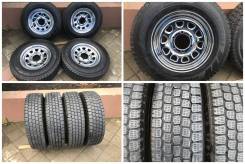 195/80R15LT Yokohama SY01 - зима 90% Япония с хром дисками на hiace. 6.0x15" 6x139.70 ЦО 110,0 мм.