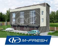 M-fresh Townhouse Trio! (Готовый проект таунхауса из теплоблоков! ). 400-500 кв. м., 3 этажа, 9 комнат, бетон