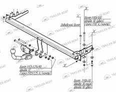 Фаркоп. Chevrolet Lacetti, J200 Chevrolet Nubira Daewoo Nubira Daewoo Lacetti, KLAN Двигатели: F14D3, F16D3, F18D3, T18SED, A15DMS, U20SED, Z20DM. Под...