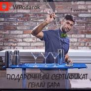Мастер-класс по бармен-шоу "Гений бара". Сертификат