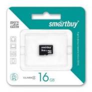 Карта памяти MicroSD 16GB (SDHC) SmartBuy class-4 без адаптера