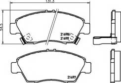 Колодки дисковые передние Honda Civic 1.4i/1.6i/1.7i/1.7CTDi 01-05 FENOX BP43144