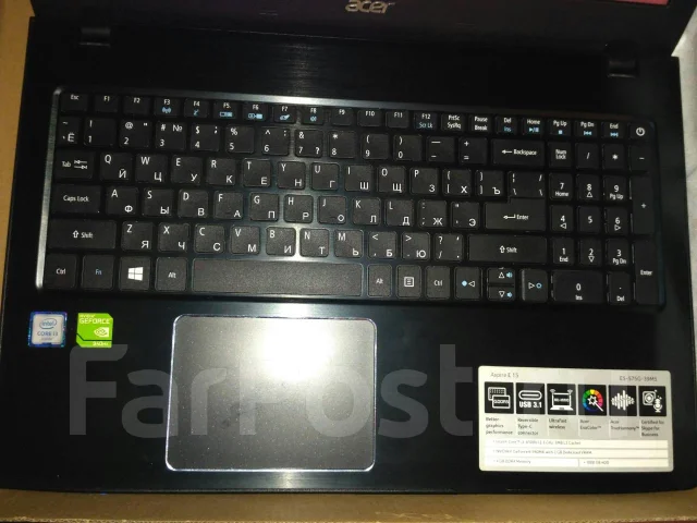 Acer Aspire E15. 15.6", 2,3����, ��� 4 ��, ���� 1 000���, WiFi: 1, Bluetooth: 1, ����������� �� 5��. ����