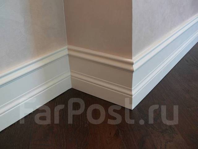 Плинтус напольный гипсовый, в наличии. Цена: 630₽ в Хабаровске