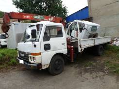 Nissan Atlas. Бортовой грузовик с манипулятором, Широкий длинный, Резина R16 в круг., 3 500 куб. см., 3 000 кг.