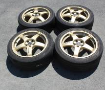 Кованые диски RAYS STI R17 7.0 +55 5x100 + Dunlop Lemans 215/45R17. 7.0x17" 5x100.00 ET55