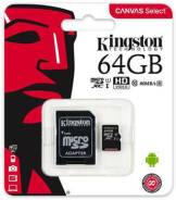 MicroSDXC. 64 Гб, интерфейс micro SDXC, SDXC