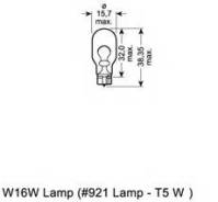 Лампа накаливания, фонарь указателя поворота OSRAM 921