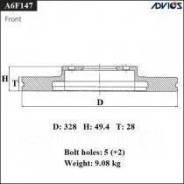Диск тормозной. Toyota: Sienna, RAV4, Previa, Harrier, Tarago, Vellfire, Kluger V, Highlander, Alphard Lexus: ES300h, RX350, RX450h, RX270, NX200t, ES...