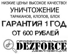 Профессиональное уничтожение вредителей-тараканов, клопов, блох, моли