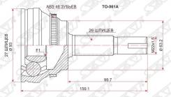 Шрус ty camry acv3#/acv4# 01-09, harrier acu3#/mcu35, ipsum acm2#, kluger acu25/mcu25, rav-4 aca20/1 Sat
