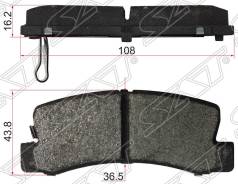 Колодки тормозные rr toyota harrier 01-03/toyota corolla, levin, trueno gt 95 Sat, правый задний