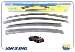 Дефлекторы окон Black (к-т 4шт) Hyundai Solaris 4d (10-) AMDDK164