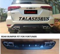 Накладки на задний бампер, дифузор TRD Toyota Fortuner 2017г. Toyota Fortuner, GUN166, TRN166 Двигатели: 1GDFTV, 2TRFE