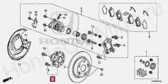 Подшипник ступицы. Honda Accord, CR2, CR3, CR5, CR6, CR7 Двигатели: J35Y, K24W, K24W4, LFA, R20A3
