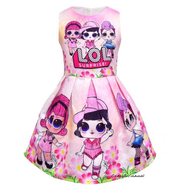 Детское Платье ЛОЛ. Ткань жаккард, 98-104, 104-110, 110-116, 116-122 ...
