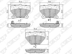 Колодки тормозные rr toyota vitz rs, ist 01- st-04466-52040 Sat, правый задний