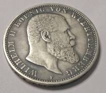 Шикарные 5 марок 1904г. Патина. Серебро.