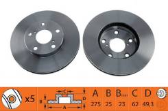 Диск тормозной. Toyota Vista, SV32, SV33, VZV30, VZV31, VZV32, VZV33 Toyota RAV4, ACA20, ACA20W, ACA21, ACA21W, ACA22, ACA23, ACA26, ACA28, CLA20, CLA...