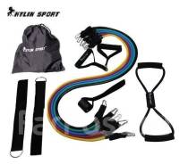 Резиновый эспандер Kylin Sport с пятью жгутами, нагрузка до 70 кг