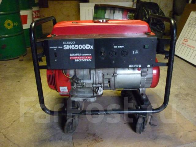 Японский бензиновый генератор Honda Elemax SH 6500 Dx, 6 КВ, б/у, в ...