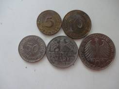 ФРГ (Германия) подборка из 5 монет. Без повторов! Торги с 1 рубля!