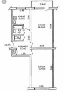 Планировка брежневки 2 комнаты 42 кв