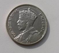 Новая Зеландия 1 шиллинг 1935г. Ag500 5,65гр. Редкая