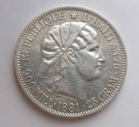 Гаити 1 гурд 1881г Ag900 25,0гр. Редкость