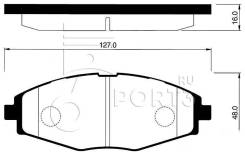 Колодки дисковые передние Дэу Ланос / Матиз / Шевроле Спарк HSB HP2002