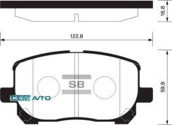 Колодки дисковые передние Toyota Avensis Verso 2.0VVT-i/2.0D4-D 01> HSB HP5097