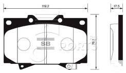 Колодки дисковые передние Toyota Land Cruiser 100 4.7i 32V/4.2TD 98> TOYOTA 04465-60240