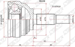 ���� �������� SAT Renault Logan 10- / Nissan Almera GA15 12- RN236 ����