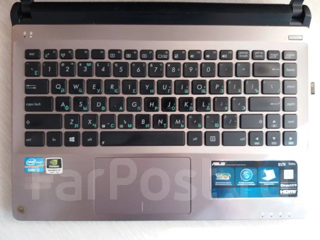 Asus U32. 2,9����, ��� 8 ��, ���� 464���, WiFi: 1, Bluetooth: 1, ����������� �� 1��. ����
