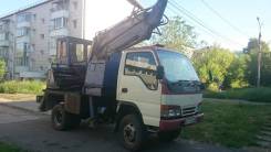 Isuzu Elf. Автоэкскаватор Isuzu ELF 4WD на мостах, 0,30 куб. м.