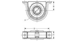 Подшипник подвесной. Ford: Sierra, F350, F250, Transit, F550, F450, F650, E450, E350 Chevrolet: Tahoe, Silverado, Express, Blazer, Suburban, Yukon, Ch...