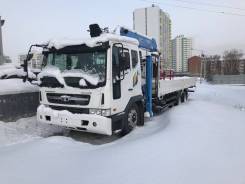 Daewoo Novus. G8CLF низкорамный с краном DongYang SS1406, эвакуатор, 7 640 куб. см., 6x4