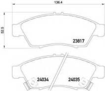 Колодки тормозные. Suzuki Aerio, RA21S, RB21S, RC51S, RD51S