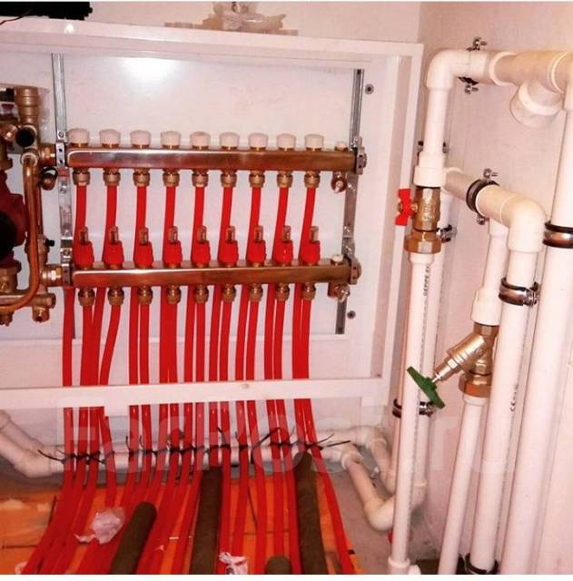 Монтаж водяного теплого пола 300 рублей м2, отопления, котлов ...