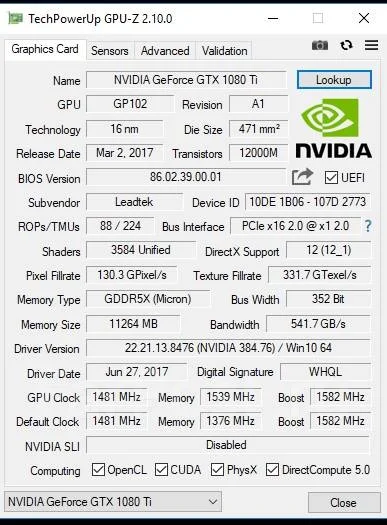 GeForce GTX 1080 Ti ����