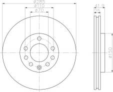 Диск тормозной передний Opel Vectra 1.6-2.2DTi 02> TRW DF4293