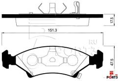 Колодки дисковые передние Chevrolet Cobalt 2014- HI-TEC DWBPK05