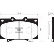 Колодки дисковые передние Toyota Land Cruiser 100 4.7i 32V/4.2TD 98> HSB HP5084