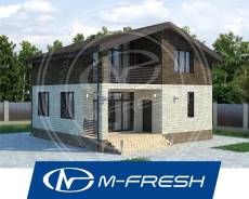 M-fresh BlackBerry (Готовый проект дома из теплоблоков для Вас! ). 100-200 кв. м., 2 этажа, 5 комнат, бетон