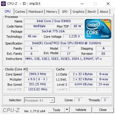 Intel Core 2 Duo E8400 ����