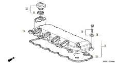 Прокладка клапанной крышки. Mitsubishi Strada Honda: Jazz, Mobilio, City, Civic, Fit Aria, Fit, Partner Двигатели: L12A1, L12A3, L12A4, L13A1, L13A2...