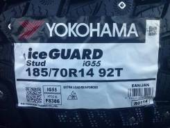 Yokohama Ice Guard IG55, 185/70R14 в Кемерово Yokohama Ice Guard IG55. Зимние, шипованные, 2018 год, без износа