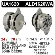 ��������� Cummins UA1620 ��� Delco 24V 70A 6BTA5.9 8.3L 132-2156, 8300388, 19010199, 19010108, 10459026 ����